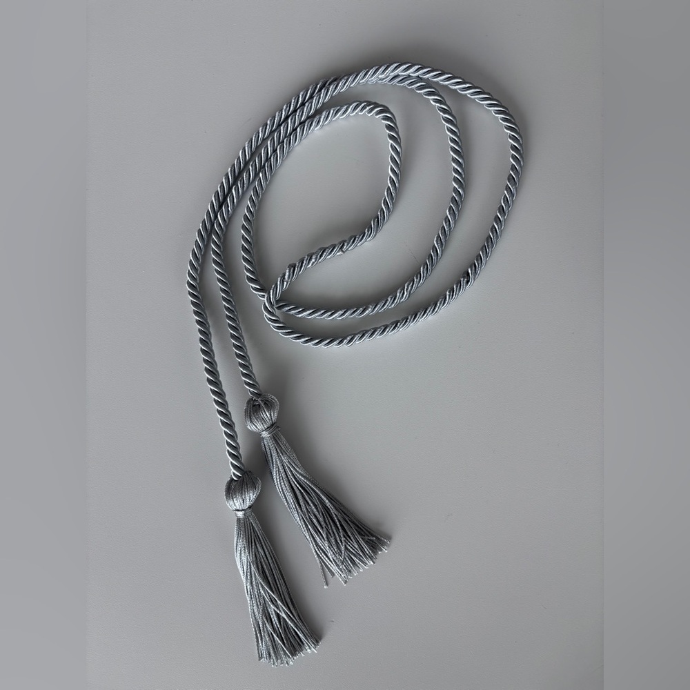 Chic Gray Tassel Rope Belt